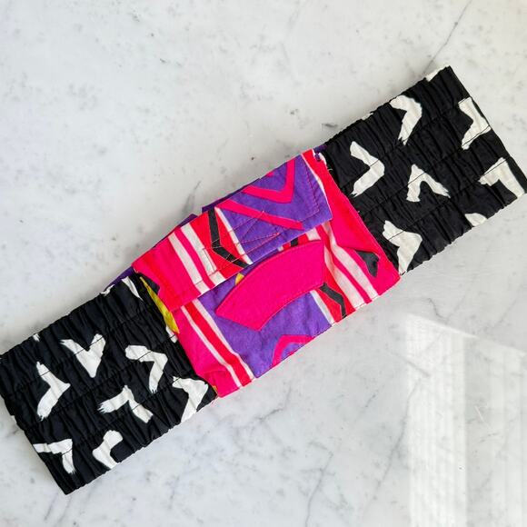 Vintage Obermeyer Ski Belt Neon Print Adjustable Fastex Buckle - Picture 2 of 10